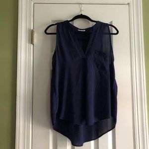 Sheer sleeveless blouse